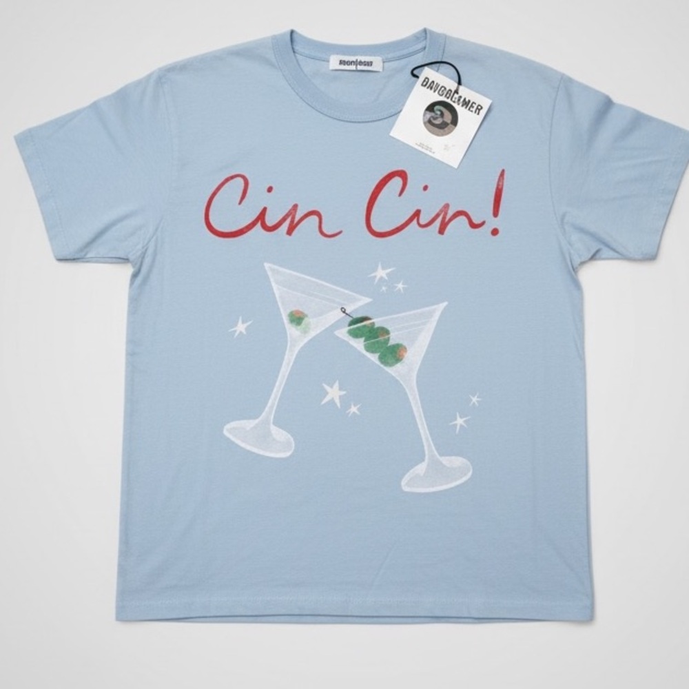 Daydreamer Cin Cin powder Blue Graphic T-Shirt